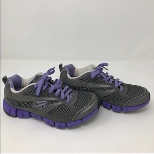 Gray and Purple Sketchers